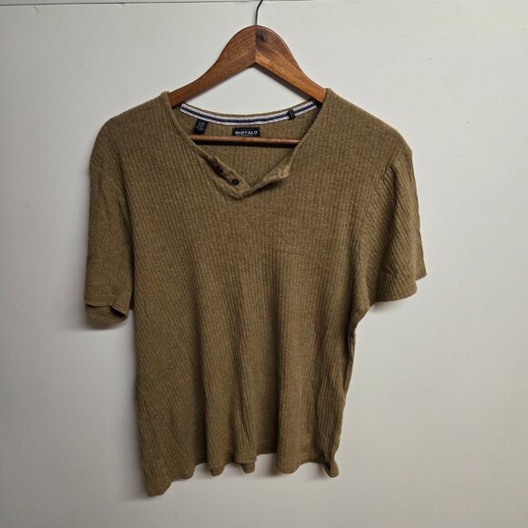 Buffalo David Bitton Mustard Short Sleeve Tee - Picture 2 of 6